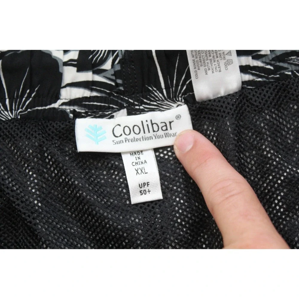Coolibar‎ Board Shorts Swim Trunks Floral UPF 50+ W/ Pockets Mens Size 2XL x 10